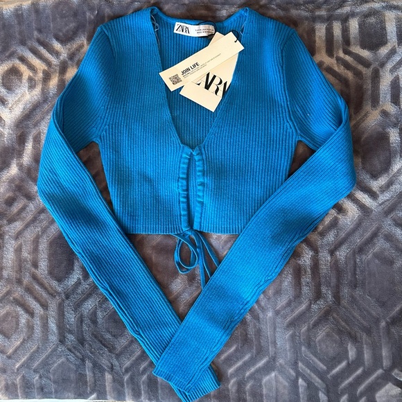 Zara crop knit top - Picture 1 of 4